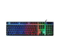 Akuma SHÔNEN K01 - Clavier Gaming Filaire AZERTY FR - Rétroéclairage Rainbow, 19 Anti-Ghosting, Touches Silencieuses, USB pour PC/PS4/PS5/Xbox