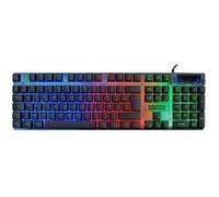 Akuma SHÔNEN K01 - Clavier Gaming Filaire AZERTY FR - Rétroéclairage Rainbow, 19 Anti-Ghosting, Touches Silencieuses, USB pour PC/PS4/PS5/Xbox