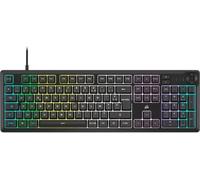 Clavier gaming filaire a membrane - CORSAIR - K55 CORE RGB - Rétroéclairage RGB 10 zones - Gris - Silencieux et réactif