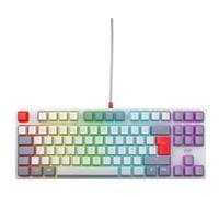 Clavier Gaming filaire Azerty Cherry XTRFY K4V2 RGB TKL Retro Edition Gris Rétro