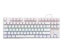 Clavier gaming mécanique avec fil Azerty The G-Lab Keyz Mercury TKL Blanc