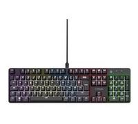 Trust GXT 871 Zora Clavier Mécanique AZERTY Éclairage RGB, Commutateurs Huano Linéaires, Clavier Gamer Filaire Programmable, Noir