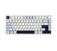 Clavier Gaming Mécanique Sans Fil Aula F75 75% - 3 Modes, Structure Gasket, Switch Interchangeable, Bleu glacier, Gravure FR AZERTY