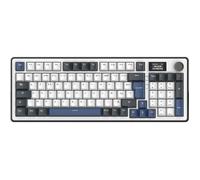 Clavier mécanique THE G-LAB Keyz Elite 450 96% RGB triple mode 2,4 GHz Bluetooth filaire avec écran LCD Noir et Blanc
