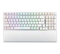 ASUS ROG Strix Scope II 96 Wireless Moonlight - Clavier mécanique Gaming (Tri-Mode, Switchs ROG RX prélubrifiés, Touches PBT, 3 Angles d'inclinaison et Repose-Poignets, AZERTY)