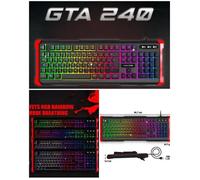 Clavier gaming semi-mécaniques - GAMER PRO-ULTIMATE ¿ GTA240 - RGB - USB ¿ Filaire