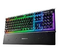 SteelSeries Clavier Apex 3 – rétro-éclairé USB AZERTY (Français) – Whisper Quiet Gaming Switch
