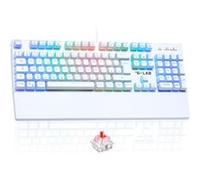 Clavier Gaming The G-LAB KEYZ Rubidium - Red Switch AZERTY Mécanique Blanc G