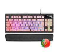 Clavier Gaming TKL - Mars Gaming - MKAX - Rose - H-Mech - Repose Poignet Gel