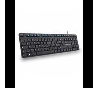 Clavier HATOR CLA-5100 USB AZERTY Noir - Membrane, 105 Touches, ISO, Longueur câble 1.45m, Compatible Windows, Usage Bureau/Maison