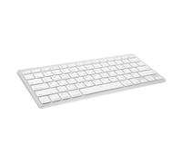 Clavier Hébreu sans Fil Pleine Taille Blanc en Abs pour Ordinateur | Format Portable, Support Langue Hébraïque, Usage Bureau et Entreprise, 2 Piles Aaa Non Incluses