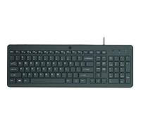 Clavier HP 150 - USB - Noir - Indicateurs LED - Clavier à membrane - Espagnol