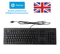 CLAVIER HP FILAIRE USB UK QWERTY TAILLE RÉELLE SLIM NOIR pour PC ORDINATEUR P...