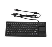 Clavier industriel avec pavé tactile, IP68 USB mécanique | Hub USB 2.0 intégré, connexion filaire Plug and Play, design compact ABS de 31 cm pour ordinateur portable et PC