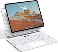 Clavier Ipad Et Clavier Magique Pour Ipad Pro 12.9,Ipad Procase Avec Clavier,Clavier Bluetooth Backlit Avec Trackpad Pour Apple Ipad Pro 12.9 (6E,5E,4E,3Ème Génération)