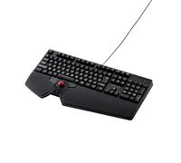 Clavier Japonais et Souris intégrée avec Track Ball 108, Clavier de Jeu Filaire sans Fil personnalisé Compatible avec compatibilité PC(Wried)