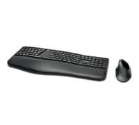 Clavier Kensington Pro Fit Ergo RF Wireless + Bluetooth QWERTY UK Anglais Noir
