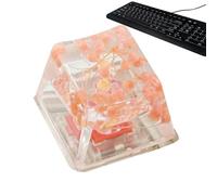 Clavier Keycaps Résine Backspace,Fleurs Keycaps, Clavier Gypsophile Keycap, Briller grâce au Remplacement translucide du Bricolage, Capuchon de Touche R4, expérience de Frappe améliorée