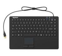 Clavier Keysonic KSK-5230 IN (UK) noir membrane en silicone, étanche (IPX7), pavé tactile intégré, boutons de souris