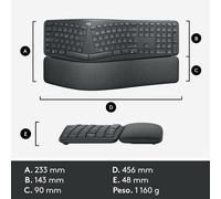 Clavier Logitech 920-010105 Noir Gris Graphite Espagnol Qwerty