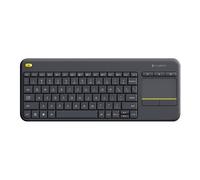 Clavier Logitech K400 Plus - Sans fil Connectivité - USB Interface - Pavé tactile - Français - AZERTY Disposition - Noir