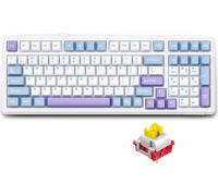 Clavier m?canique AULA F99 Clavier sans fil ? montage ?tanche avec connectivit ? tri-mode Clavier de jeu ? 99 touches ? faible retard et effet lumineux
