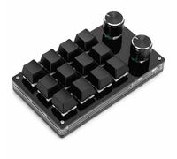 Clavier Macro à 12 Touches avec Bouton,Mini Clavier avec Plusieurs Programmables Couches Clavier Mécanique Macro à Une Main USB avec Fonction de Mémoire pour le Bureau, le Jeu et le Laboratoire