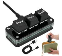 Clavier macro à copier-coller - Clavier de raccourcis mécaniques, boutons de commandes ergonomiques | Contrôleur de productivité à trois touches - Flux de travail d'édition rapide pour la maison, le