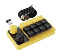 Clavier macros ergonomique 12 touches avec lumières RVB, deux boutons de contrôle et connexion filaire