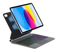 Clavier magique pour iPad - SWAPY - Pour iPad 11e/10e génération - Rétroéclairé 7 couleurs - Pavé tactile intégré