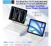 Clavier magique rétroéclairé pour iPad Pro 11 13 M5 2025, étui pour iPad Air 11 13 pouces 2026 M4 M3 M2, étui Pro 13 11 M4, coque intelligente Black German