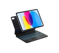 Clavier Magnétique pour iPad 10e/11e génération 2025 A16, Support Flottant, Rétroéclairage 7 Couleurs, et Trackpad