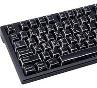 Clavier Manga minimaliste, 136 touches, Manga Japonais, Noir Keycap, PBT Dye Sublimation Custom Keycaps, Cerise Profil Keycap Set pour 61/64/87/104/108 Cherry MX Commutateurs Mécaniques