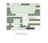 Clavier Matcha Dye Sub ZDA PBT similaire à XDA japonais coréen russe pour clavier MX 104 87 61 Melody 96 KBD75 ID80 GK64 68 (clavier uniquement) (kit de base en anglais matcha)