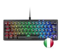 Clavier Mécanique 60% RGB Mars Gaming MKMINIPRO Hot-Swap Switch Marron Italien Noir Noir G