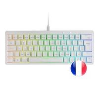 Mars Gaming - Clavier mécanique MKMiniPro - 60% Hot-Swap RGB - Switch Yellow Silent - Blanc