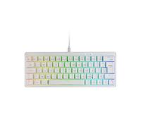 Clavier Mécanique 60% RGB MKMINIPRO Hot-Swap Switch Marron Espagnol Blanc