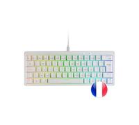 Mars Gaming - Clavier mécanique MKMiniPro - 60% Hot-Swap RGB - Switch Yellow Silent - Blanc