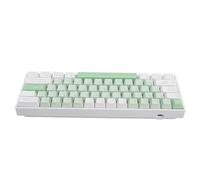 Clavier Mécanique 60% sans Fil, Bluetooth 3.0, Interrupteur Rouge, pour Jeux et Bureau, Base Blanche