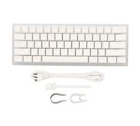 Clavier mécanique 61 touches ergonomiques remplaçables à chaud de type C USB3.1 filaire 40 Gbit/s RVB - Clavier de jeu entièrement transparent en verre PMMA - Structure empilée (Interrupteur marron)