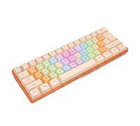 Clavier Mécanique 61 Touches, Petit Rétroéclairage RVB 61 Touches Clavier Mécanique Filaire pour Le Travail de Bureau (Abricot)