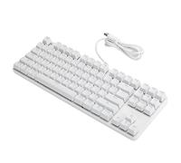 Clavier Mécanique, 87 Touches USB2.0 Clavier Mécanique de Jeu Câblé Rétroéclairé Coloré avec Axes Mécaniques Tactiles pour Bureau de Jeu et Ordinateur PC