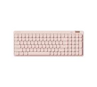 Clavier mécanique basdegamme Flow Lite100 touches sans fil rechargeable interchangeable avec récepteur2.4G, connexion BT et filaire pourWindows Mac Interrupteurs linéaires (Flamingo)Disposition US