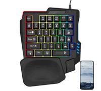 Clavier mécanique - Clavier de Jeu à Une Main 22,5 x 17,7cm, Adoption généralisée | Contrôleur de Ergonomique ABS Facile à Utiliser, cllavier de Jeu Professionnel pour, système iOS, Maison