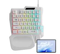Clavier Mécanique - Clavier De Jeu Programmable Portable, Clavier Mécanique Ergonomique À Une Seule Main | Clavier Mécanique À Sensation De Manger Du Trône De Poulet, Pour La Maison, Jeu Mobile, Périp