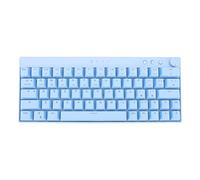 Clavier mécanique, conception de bouton de clavier mécanique filaire sans fil à 64 touches avec rétroéclairage RVB réglable, clavier de jeu à 3 modes N Key Rollover, bleu (commutateur bleu) small gift