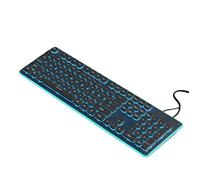 Clavier mécanique de jeu, 104 touches, rétroéclairage RGB, design ergonomique, port USB, durable, noir