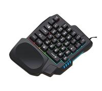Clavier mécanique de jeu - Clavier ergonomique avec une seule main de 22,5 cm avec sensation mécanique, mode sans fil Cons Câble pour joueurs PC | Clavier portable compact pour une expérience