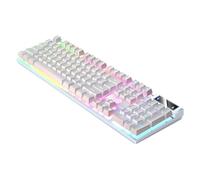 Clavier mécanique de jeu | Disposition complète du clavier, effets de lumière couleur, connexion USB | Action de presse douce, boîtier solide, performances stables | Station de contrôle de divertissem