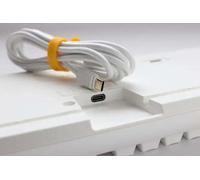 Clavier mécanique de jeu Ducky One 3 Pure White TKL Hotswap Cherry MX Blue, RGB, touches PBT